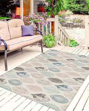 Farmhouse Vintage Boho Leaf Vein Outdoor Patio Rug for Deck,Picnic,Porch,Balcony 4x6ft Water Absorb Non Skid Area Rugs,Washable Camping RV Carpet Mats Retro Cotton Linen