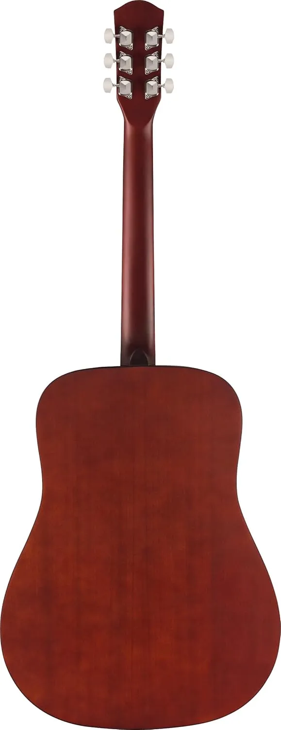 Fender Dreadnought Acoustic Guitar - Natural Bundle with Gig Bag, Strap, Strings, Picks, and Austin Bazaar Instructional Video