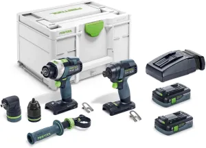 Festool 577616 Impact Driver and Drill set TID 18 HPC I-Set TPC 18/4 18V 4.0 Ah