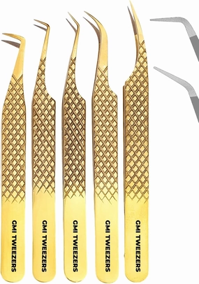Fiber Tip Lash Tweezers For Eyelash Extension Tweezers Professional
