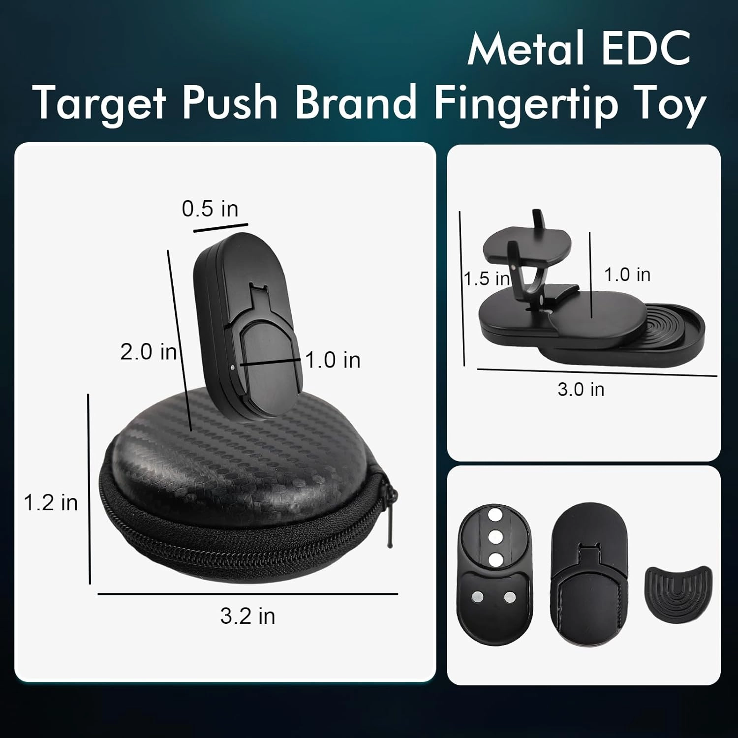 Fidget Adults Toy for ADHD，Magnetic Metal Fidget Toy for Desk，Cool EDC Magnets Slider Stress Relief Toy for Office，Anxiety Relief Haptic Multiple Ways Play Finger Push Spin Coins Decompression Toys