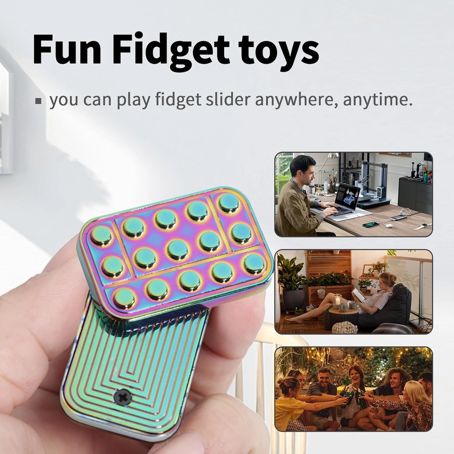 Fidget Toys Adults Metal Fidget Slider Magnetic EDC Haptic Fidget Toys for Adults