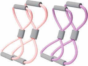Figure 8 Fitness Resistance Bands with Handles - 4-Piece Set for Full-Body Workouts - Ideal for Strength Training, Physical Therapy, and Home Gym
