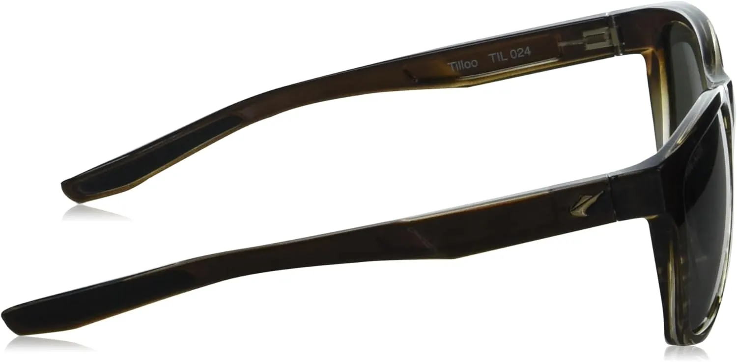 Fin Nor Men's Brown Stripe/Blue Fade Frame Sunglasses