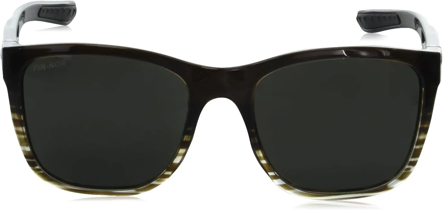 Fin Nor Men's Brown Stripe/Blue Fade Frame Sunglasses
