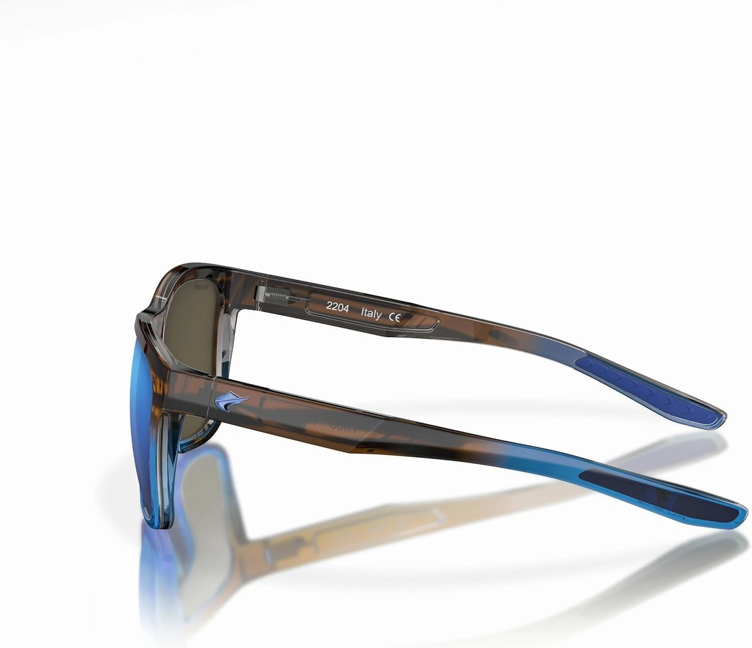 Fin Nor Men's Brown Stripe/Blue Fade Frame Sunglasses