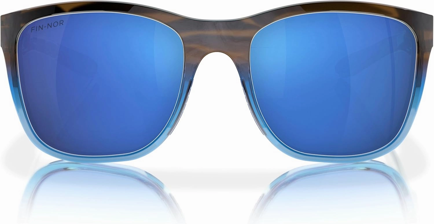 Fin Nor Men's Brown Stripe/Blue Fade Frame Sunglasses