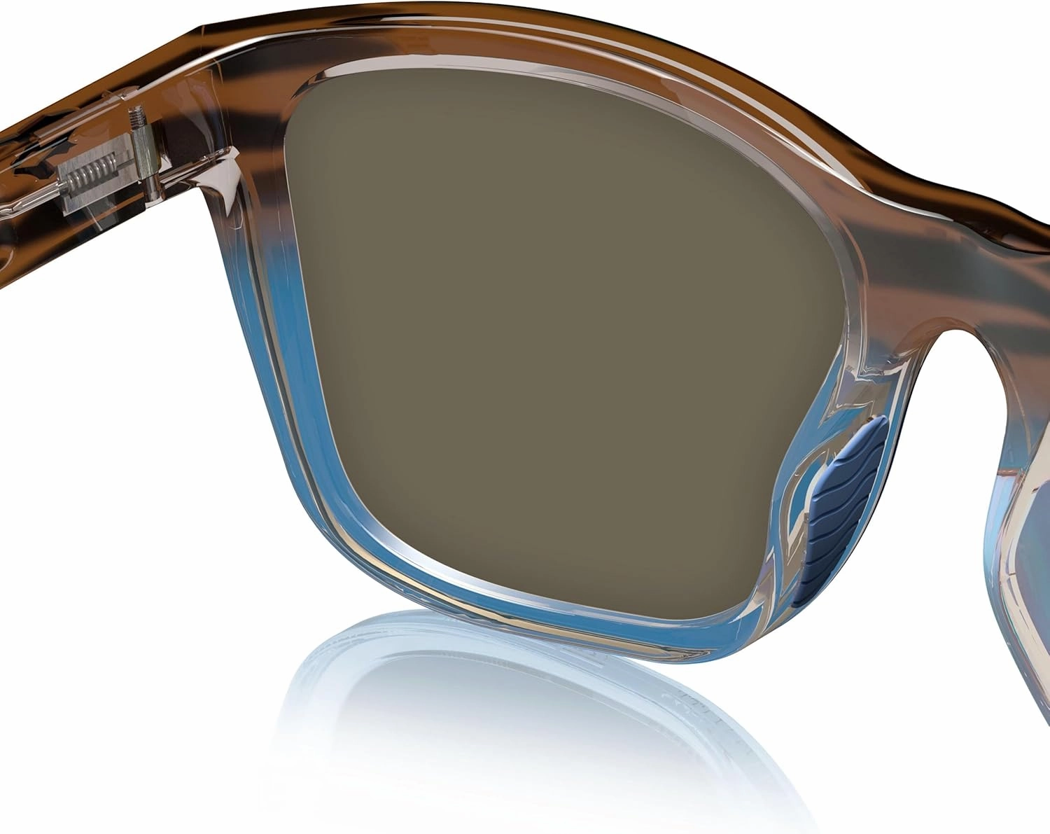 Fin Nor Men's Brown Stripe/Blue Fade Frame Sunglasses