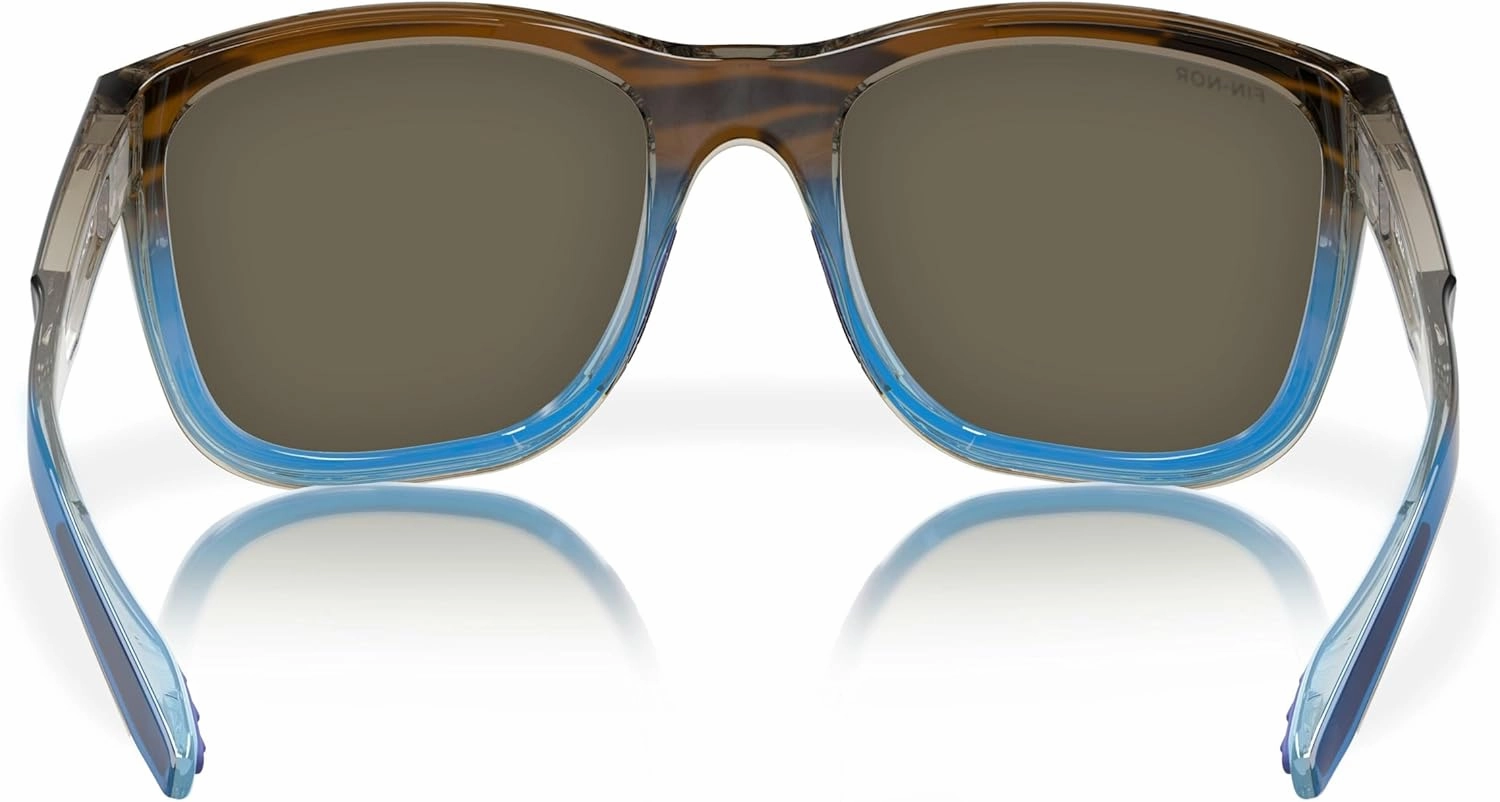 Fin Nor Men's Brown Stripe/Blue Fade Frame Sunglasses