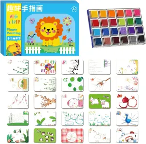 Finger Paint - Washable Ink Pads For Kids | Painting Set, Stamping Tool For Baby Craft, Art Supplies For School Activity, Creative Party Fun, Pottery, Classroom Use, Home Decoration Kit