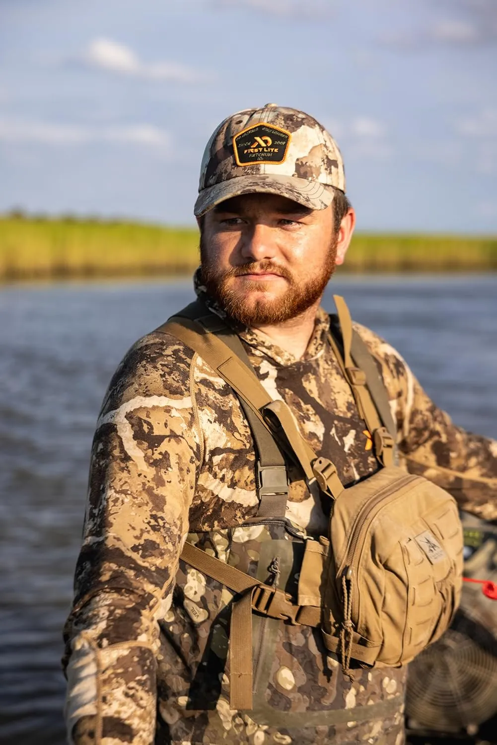 First Lite Lo-Pro Hat - Lightweight Durable Strapback Camo Hunting Cap
