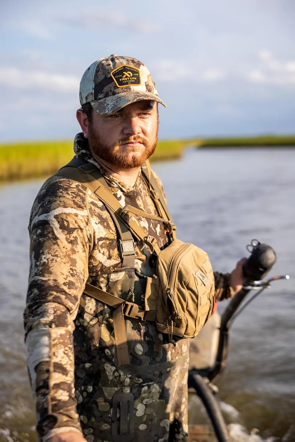 First Lite Lo-Pro Hat - Lightweight Durable Strapback Camo Hunting Cap
