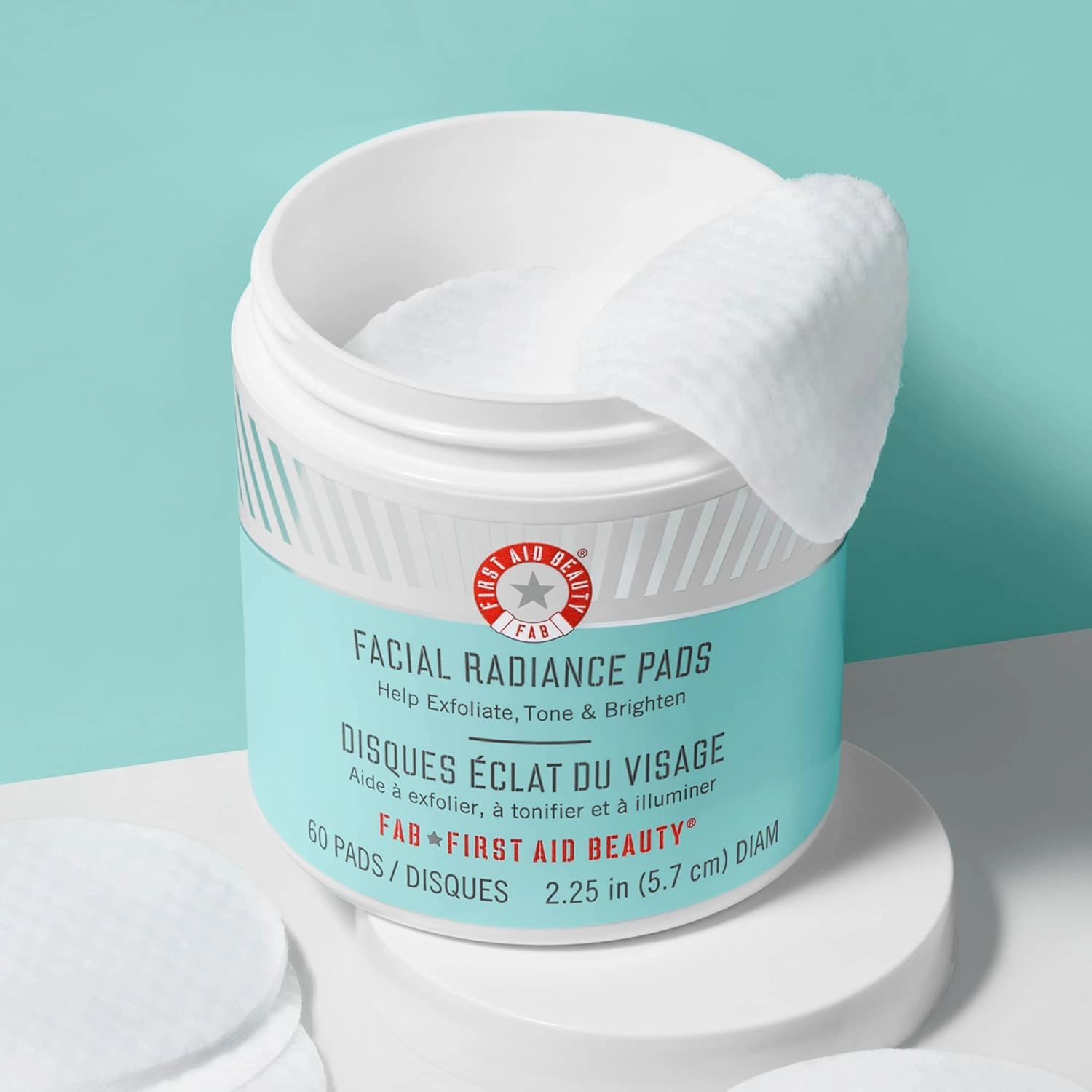 First Aid Beauty Facial Radiance Pads, Exfoliating Pads with AHA, 28 Count