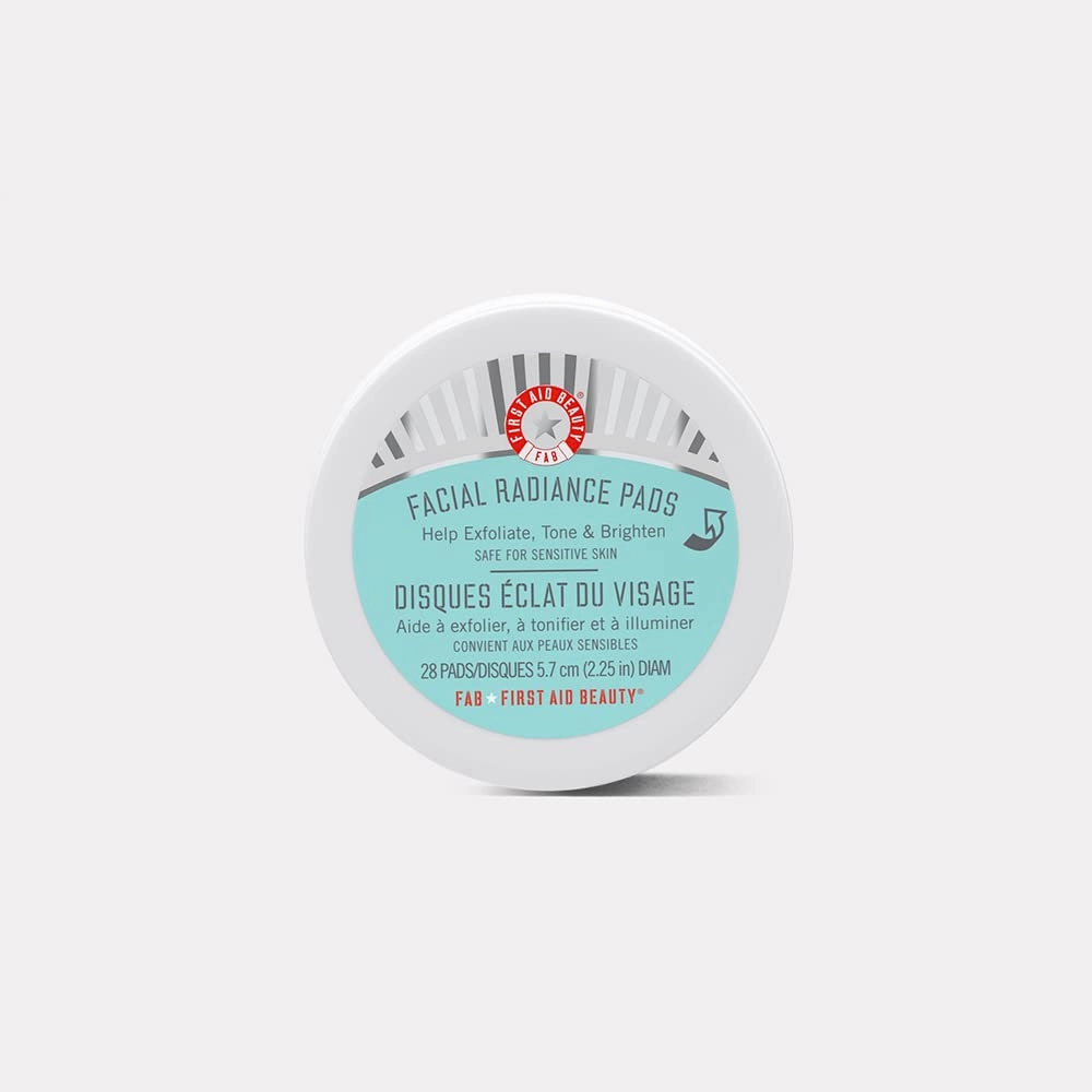 First Aid Beauty Facial Radiance Pads, Exfoliating Pads with AHA, 28 Count