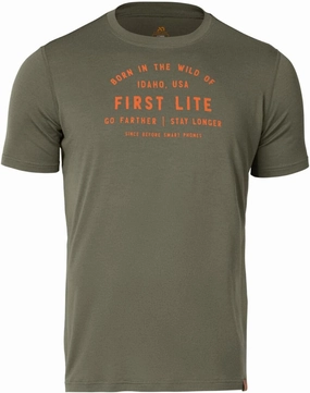 First Lite Men's Aerowool Tech Tee - Durable Merino Wool T-Shirt