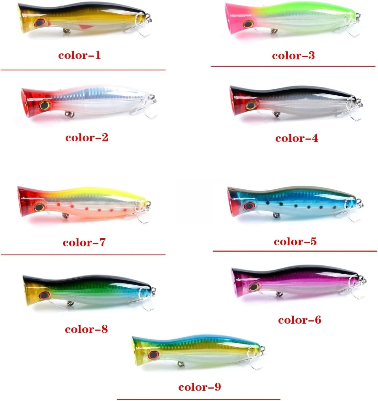 Fishing Hard Lures Baits, Saltwater Popper Offshore Big Game Top Water Tuna Lures Heavy Duty Hard Lures Baits