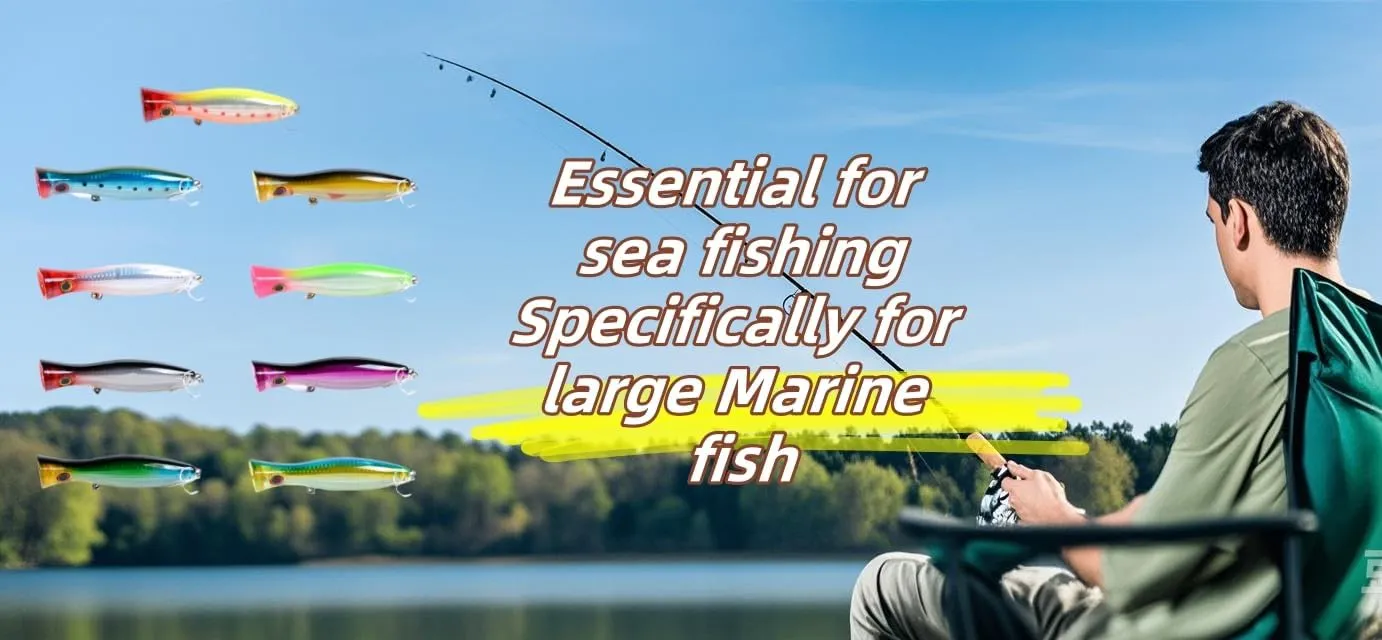 Fishing Hard Lures Baits, Saltwater Popper Offshore Big Game Top Water Tuna Lures Heavy Duty Hard Lures Baits
