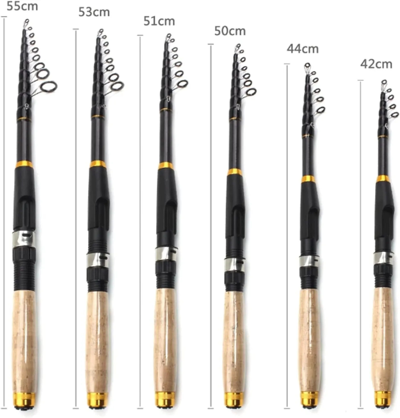 Fishing Rods Travel Spinning Fishing Rod 1.8M 2.1M 2.4M 2.7M 3.0M 3.6M Telescopic Fishing Rod Short Portable Sea Pole Fishing Accessories