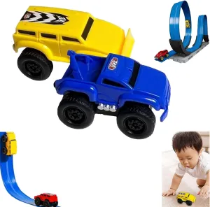 Flexibleh Magnetic Wall Climbing Toy Car, Anowadays Wall Climbing Car, Magnetic Anti-Gravity Wall-Climbing Toy Car, Car That Drives On The Wall and Ceiling, Puzzle Toys (Blue Yellow)