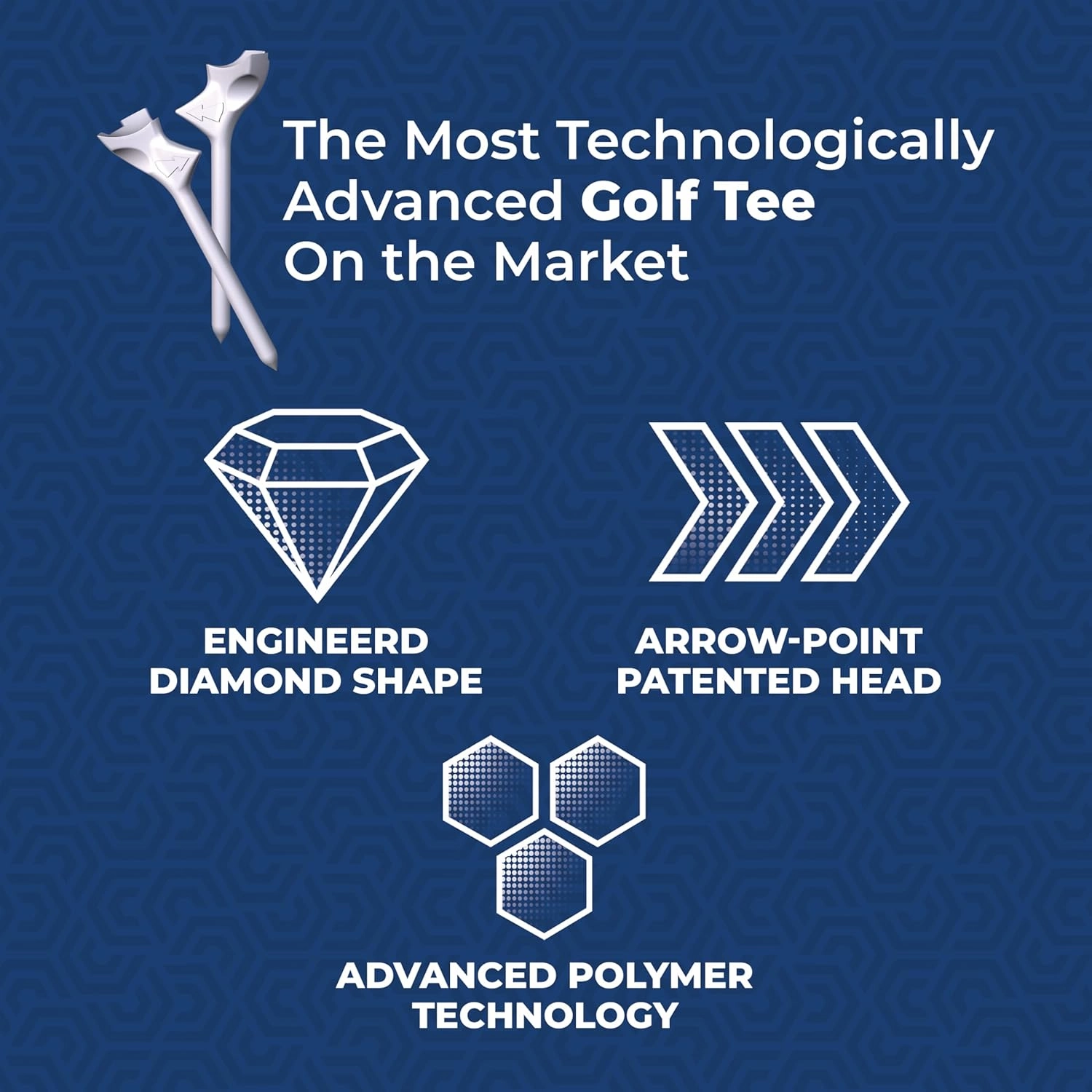 FLIGHTPATH Premium Golf Tees - 3.25" Durable Plastic Golf Tees Designed to Enhance Golf Shot Distance & Precision - Robotically Tested to Reduce Ball Spin - USGA Approved Golf Equipment