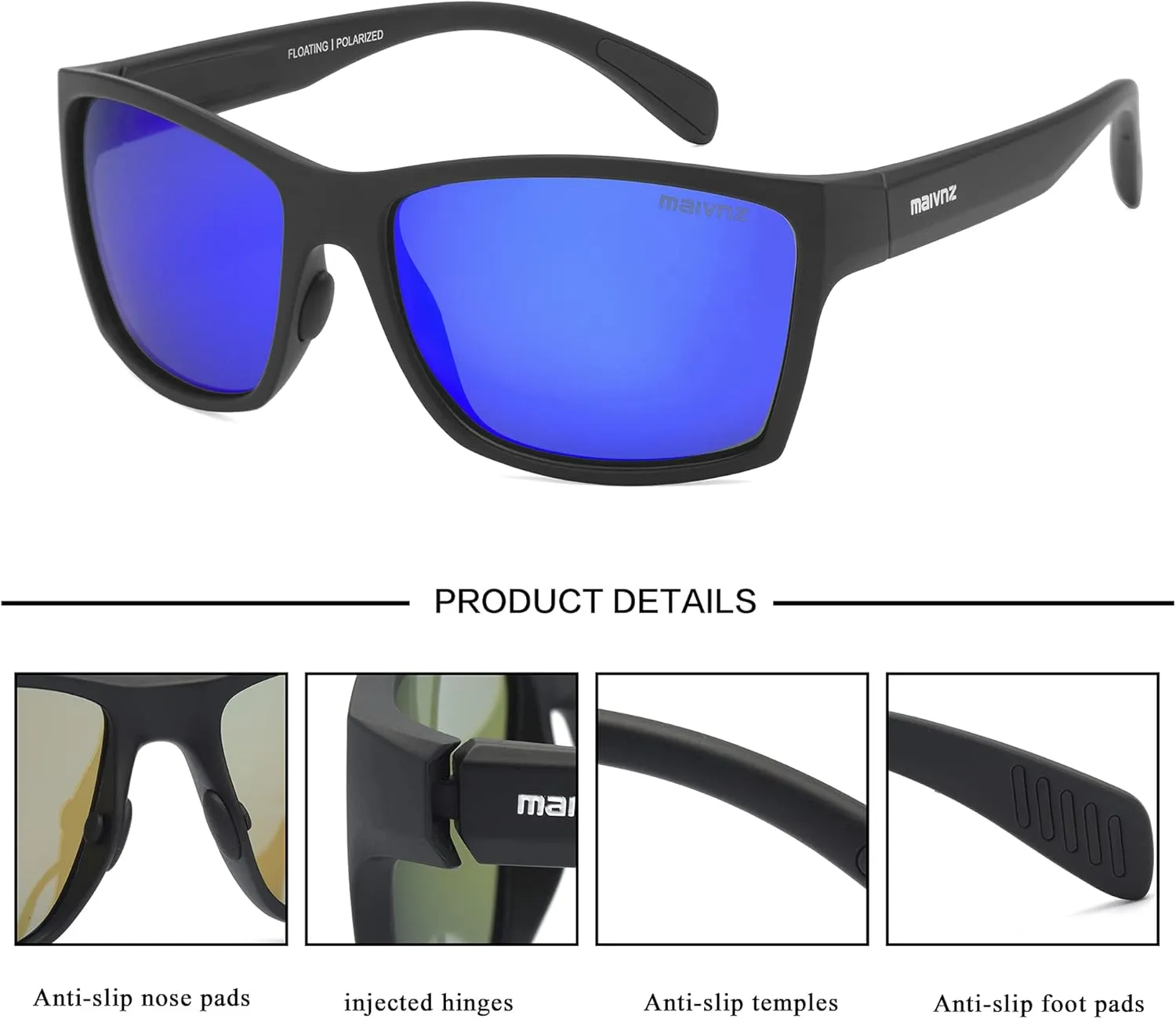 Floating Polarized Fishing Sunglasses for Men UV Protection Fishing Glasses Boating Kayaking Water Sport Glasses