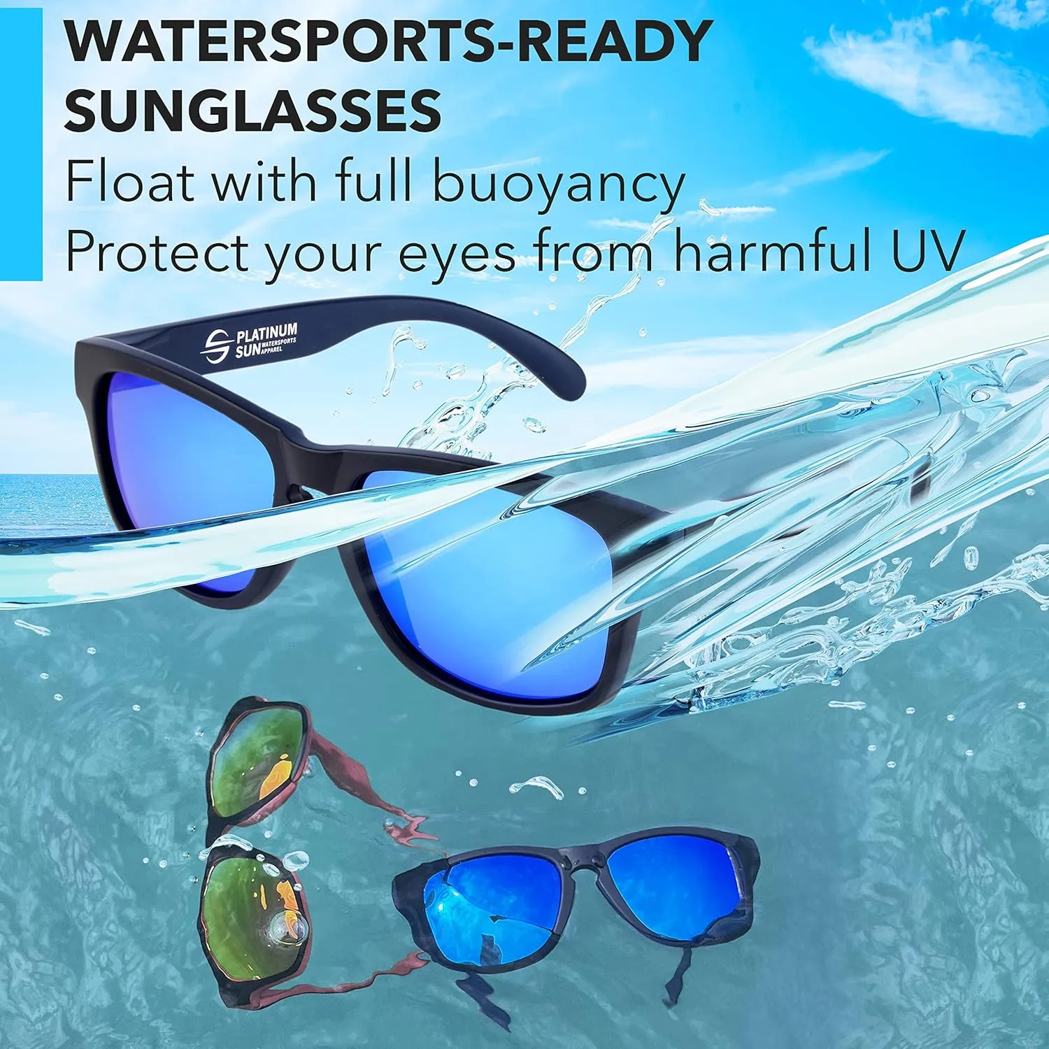 Floating Polarized Sports Sunglasses for Men and Women | Lightweight & Durable Sun Glasses with UV400 Protection