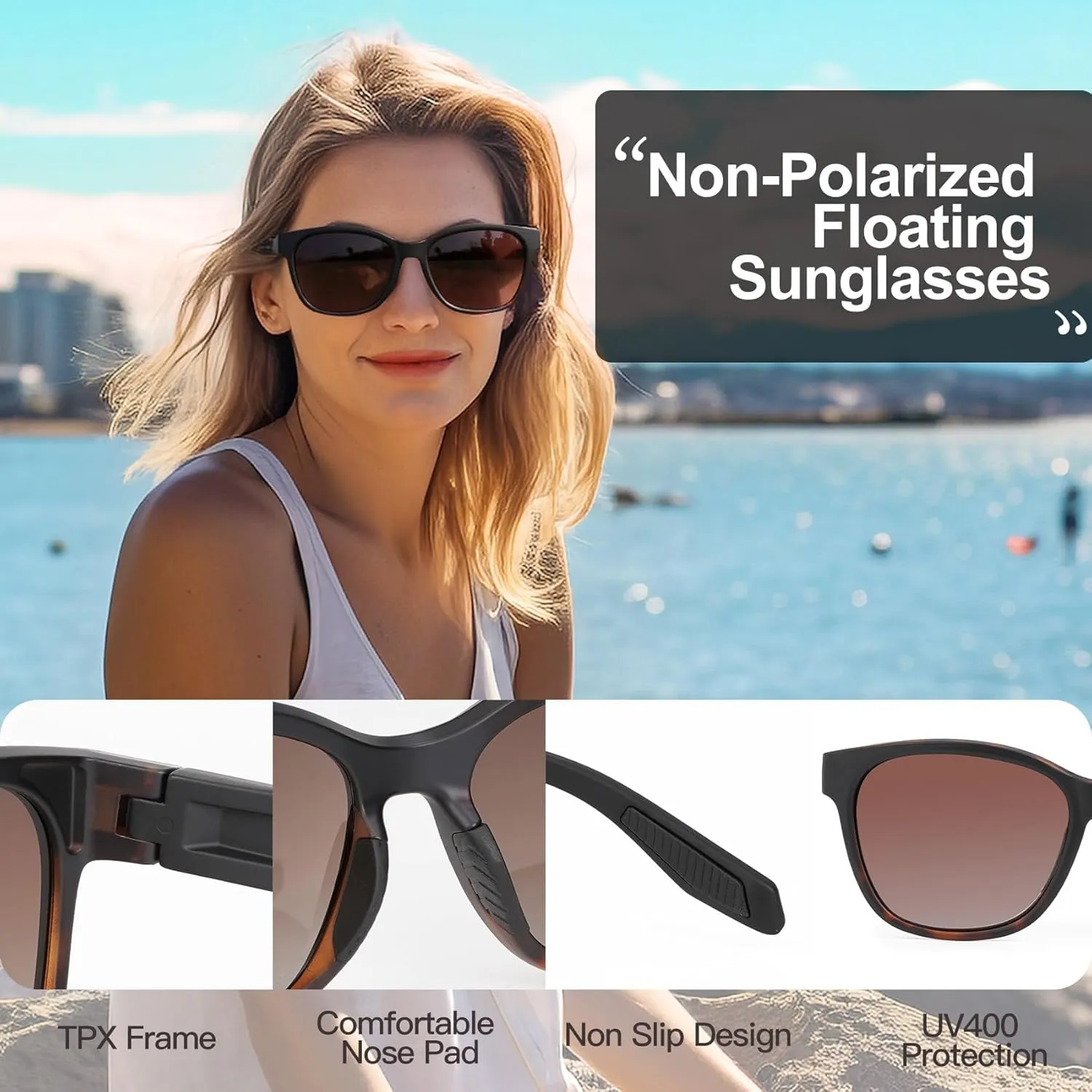 Floating Polarized Sunglasses, Water Sports Sunglasses for Men and Women