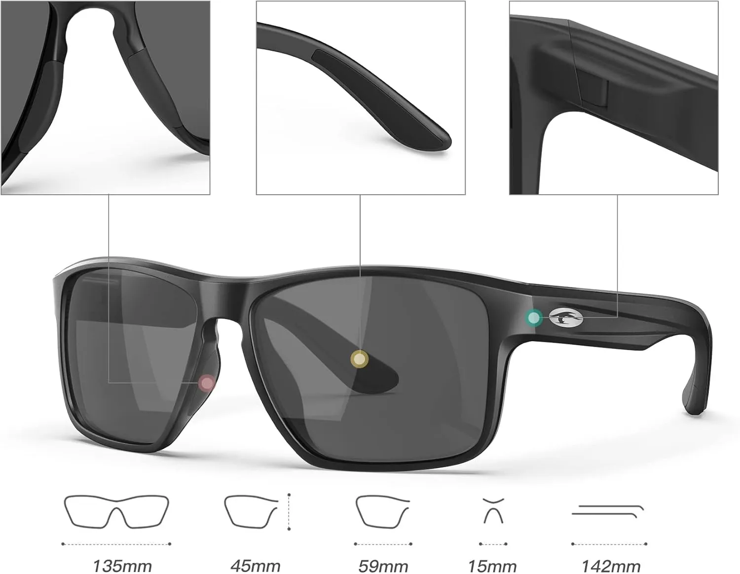 Floating Polarized Sunglasses, Water Sports Sunglasses for Men and Women