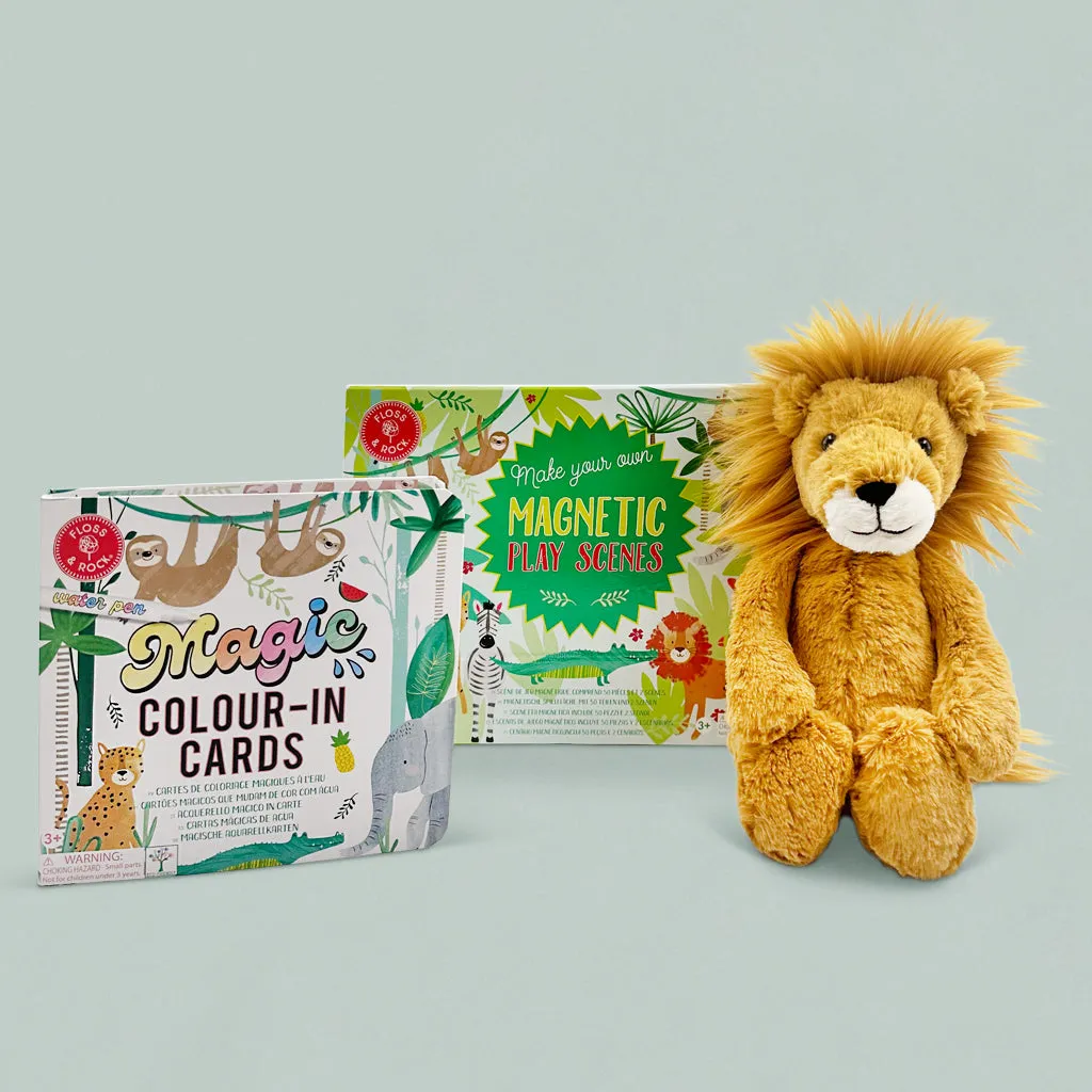 Floss & Rock Jungle Activity Play Set with Jellycat Bashful Lion