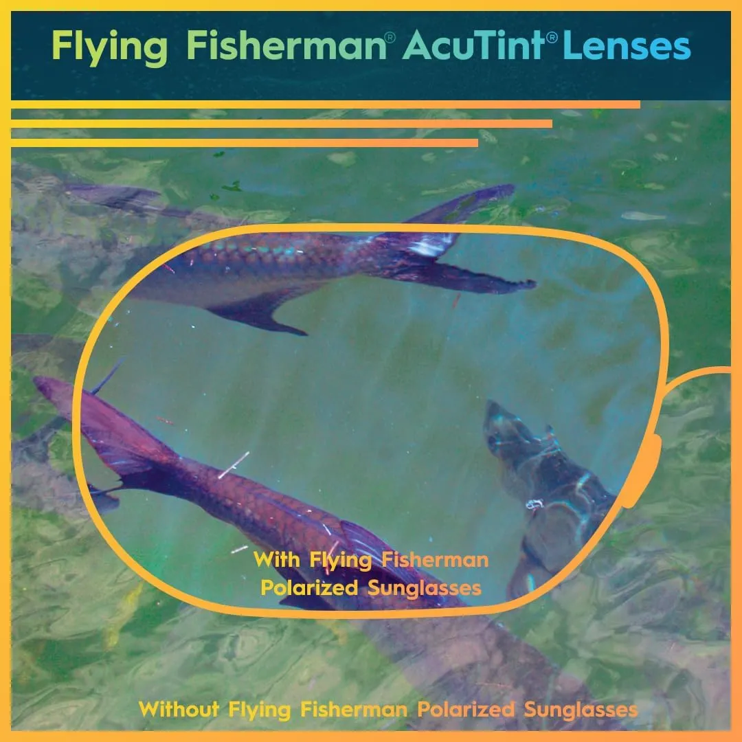 Flying Fisherman Down Sea Polarized Sunglasses with AcuTint UV Blocker for Fishing and Outdoor Sports