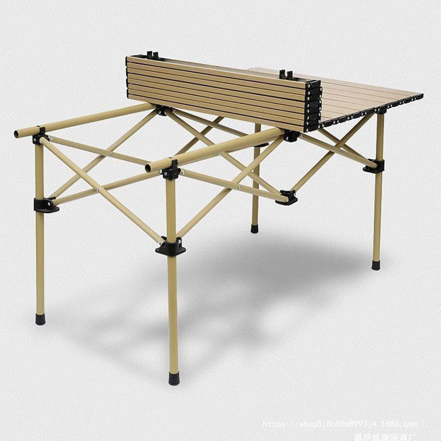 Folding Beach Picnic Tables Collapsible Backpack Lawn Chair Camping Folding Chair Set with Roll up Carbon Steel Table for More People Party, BBQ