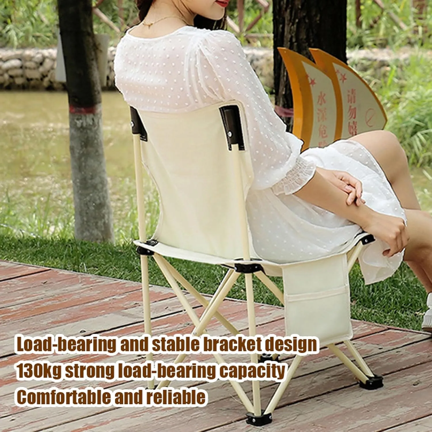 Folding Camping Table with Seats, Portable Aluminum Picnic Table and Collapsible Chairs with Carrying Storage Bag, Compact Patio Table Chairs for Indoor Outdoor, Brown