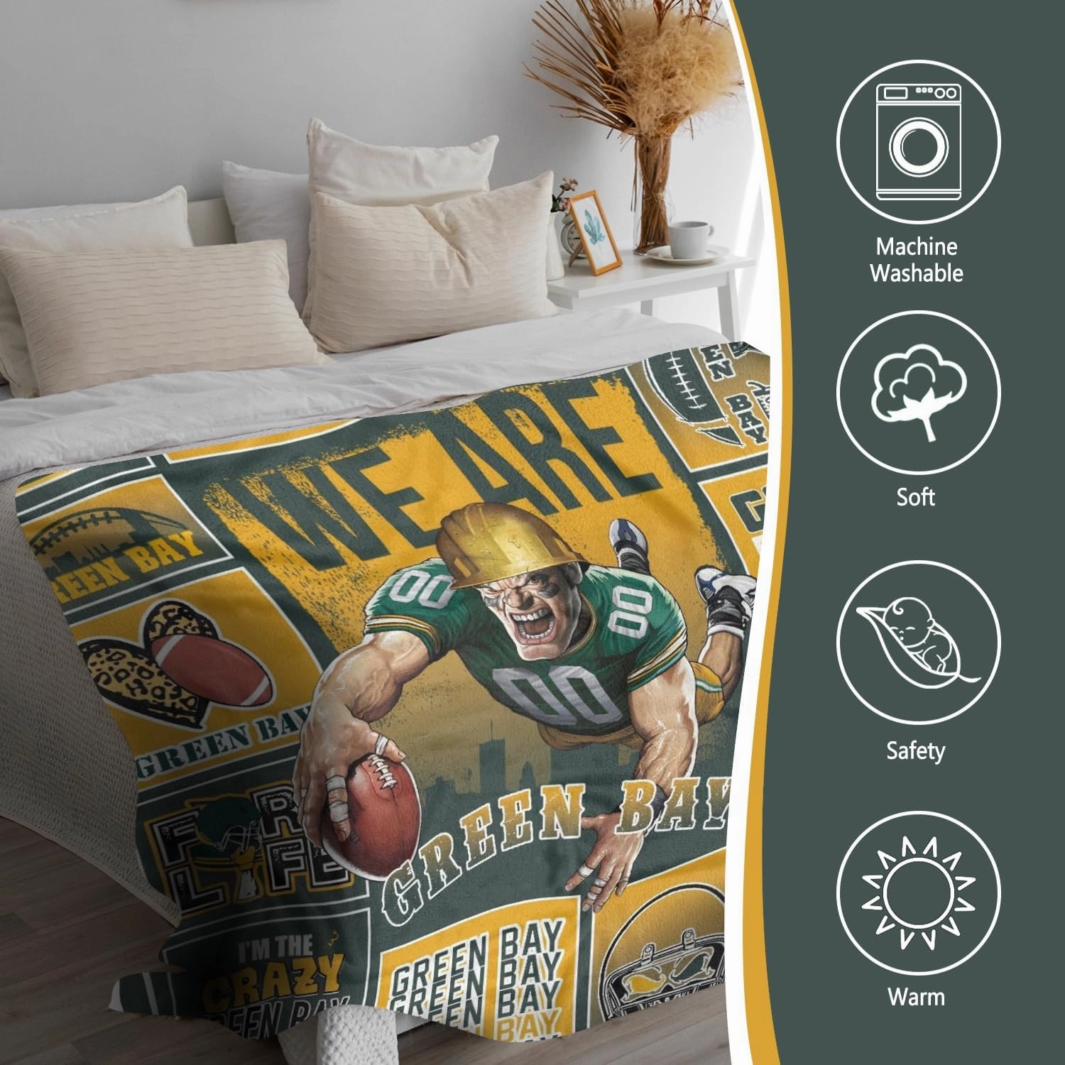 Football Style Gifts,Football Blanket Super Soft Flannel Blanket Football Style Travel Blanket for Men Women Boys Kids Gift Sofa Bed 50x60