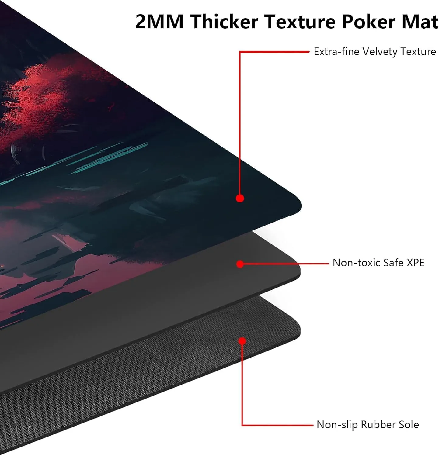 for MTG Playmat 24" x 14" with High Elastic Rubber Base Non-Slip Rubber Sole HD Printing for MTG Mat Magic Mat Card Playmat Magic Playmat Gaming Mouse Pad, Red Sunset
