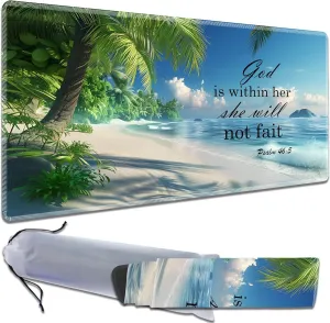 for MTG Playmat Non-Slip Rubber Play Mat with Storage Bag Combination, Ideal for Card Game Lovers TCG Play Mat, Beaches and Palm Trees