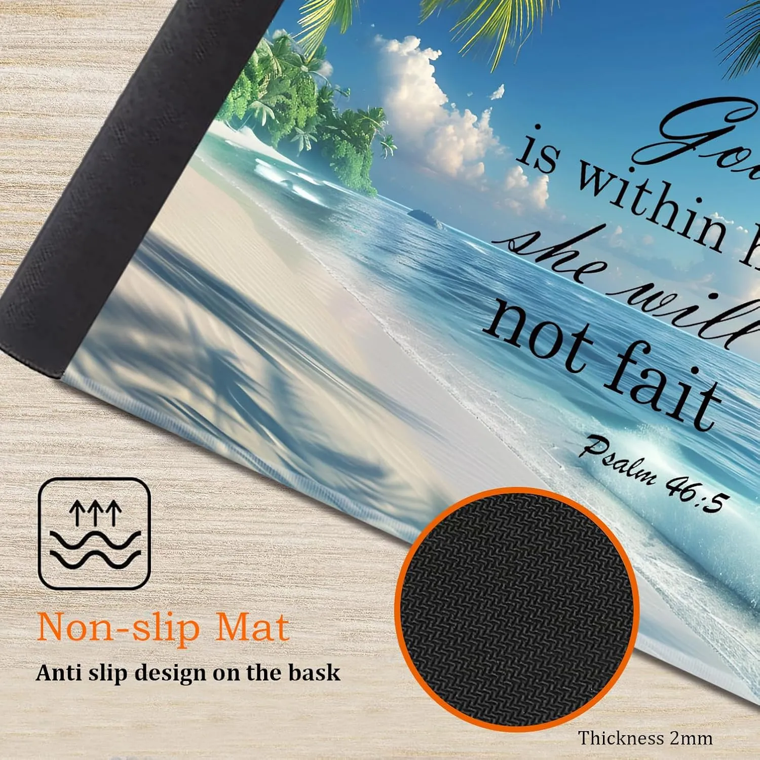 for MTG Playmat Non-Slip Rubber Play Mat with Storage Bag Combination, Ideal for Card Game Lovers TCG Play Mat, Beaches and Palm Trees