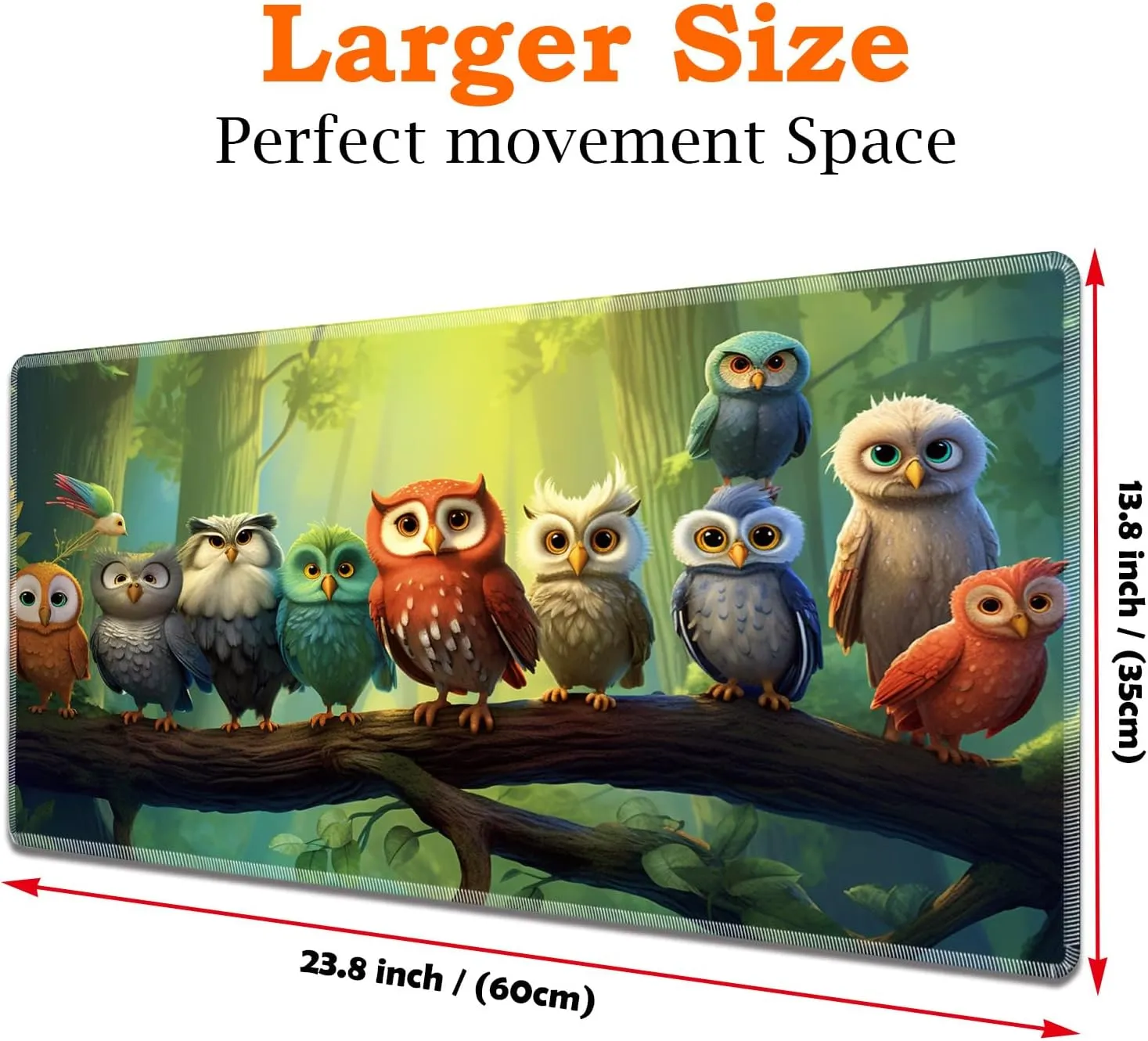 for MTG Playmat Non-Slip Rubber Play Mat with Storage Bag Combination, Ideal for Card Game Lovers TCG Play Mat, Owl