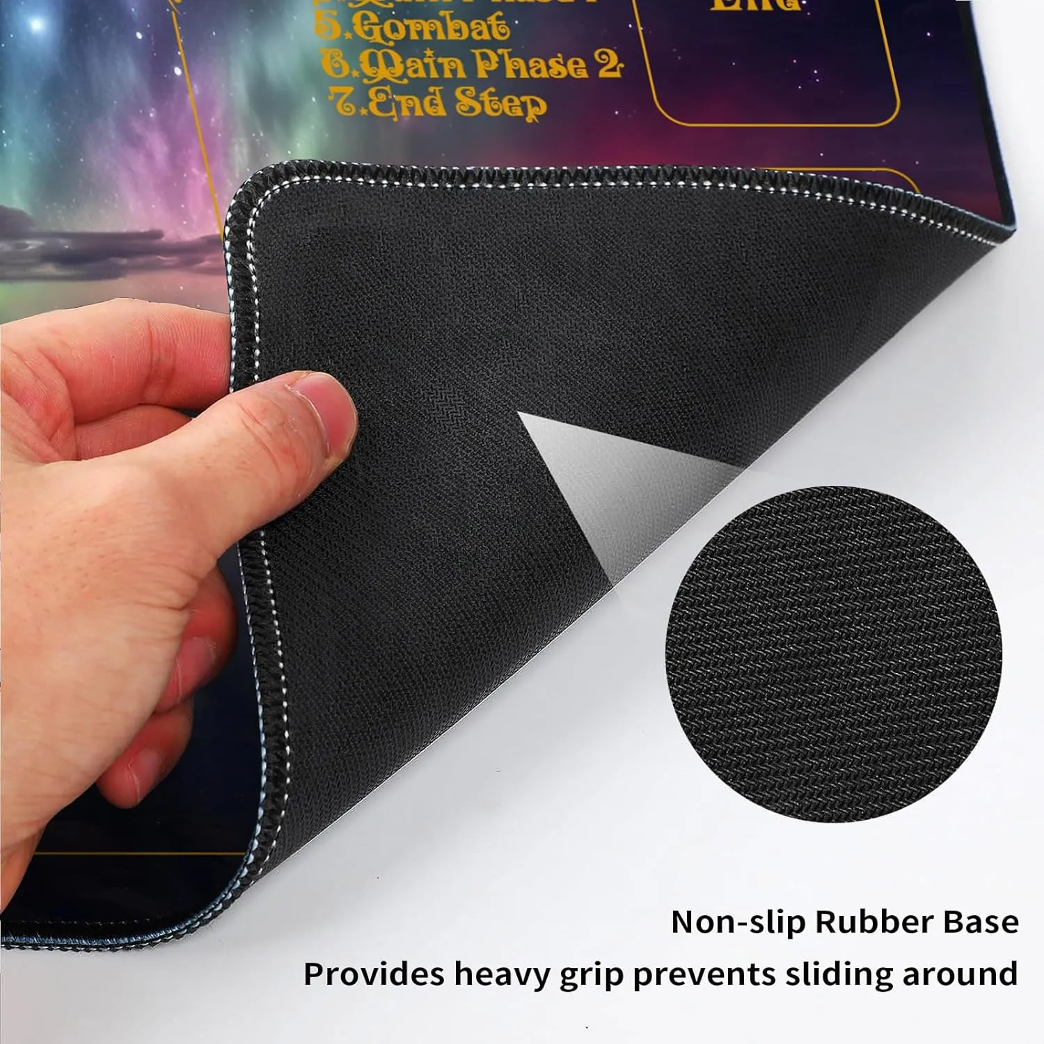 for MTG Playmat with Zones 24" x 14" with High Elastic Rubber Base Non-Slip Rubber Sole HD Printing for MTG Mat Magic Mat Card Playmat Magic Playmat Mouse Pad, Auroral Starry Sky