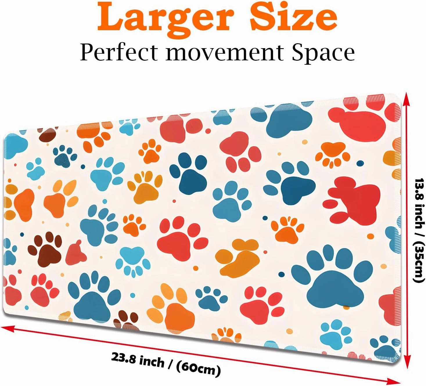 for MTG Playmat Non-Slip Rubber Play Mat with Storage Bag Combination, Ideal for Card Game Lovers TCG Play Mat, Color Dog Paw Prints