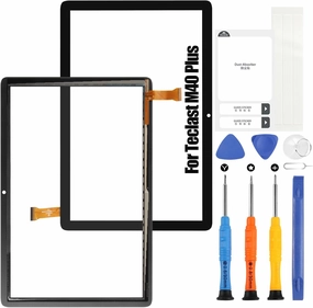 for Teclast Tablet M40 Plus Touch Screen Replacement Digitizer for Teclast M40 Plus Touchscreen Sensor Panel Glass with Repair Kits(Black,Not LCD Display)