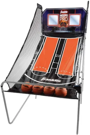 Franklin Sports Indoor Double Basketball Hoop Game - Electronic Scoreboard   4 Basketballs - 2 Player Shooting Arcade