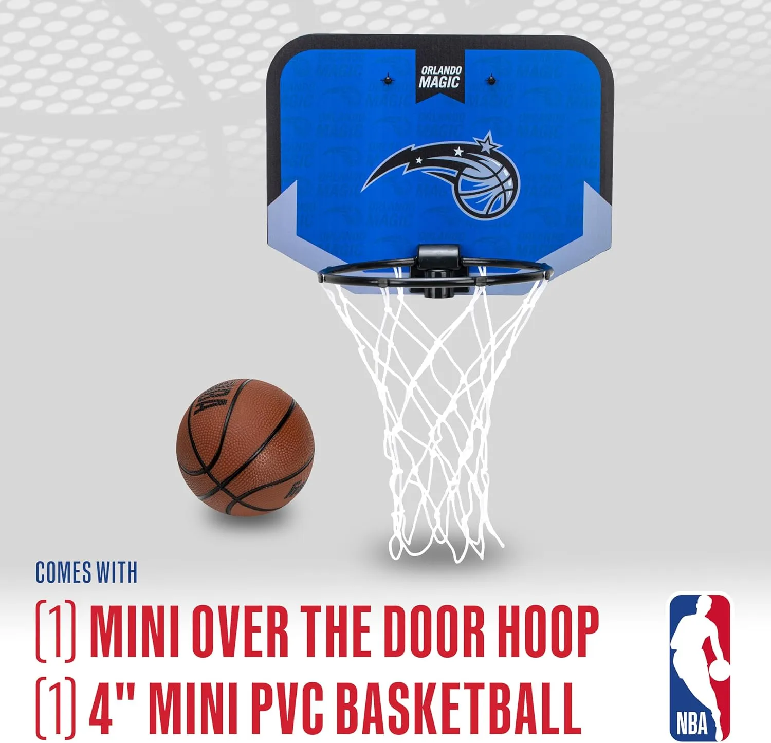 Franklin Sports NBA Team Over The Door Basketball Hoop - Kids Indoor Mini Basketball Hoop with Basketball - NBA Fan Shop Mini Hoop for Bedroom & Office