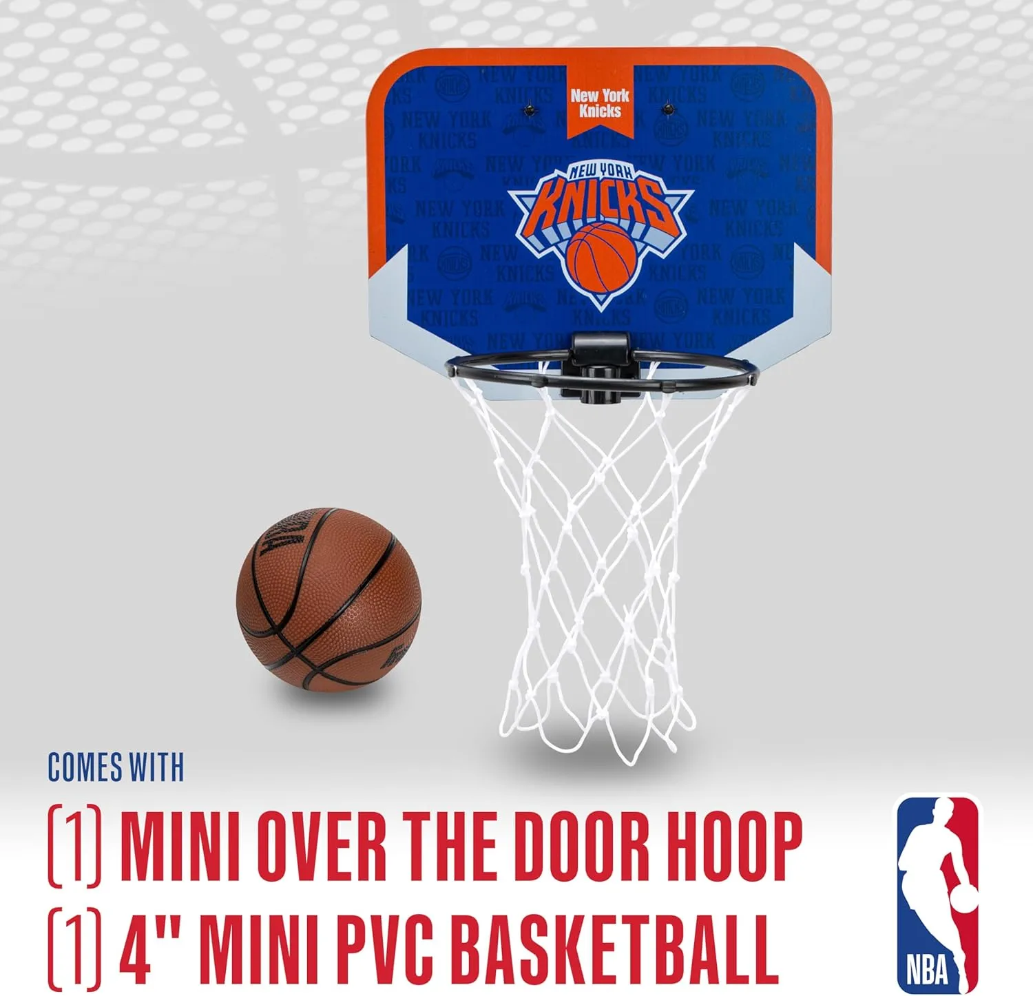 Franklin Sports NBA Team Over The Door Basketball Hoop - Kids Indoor Mini Basketball Hoop with Basketball - NBA Fan Shop Mini Hoop for Bedroom & Office