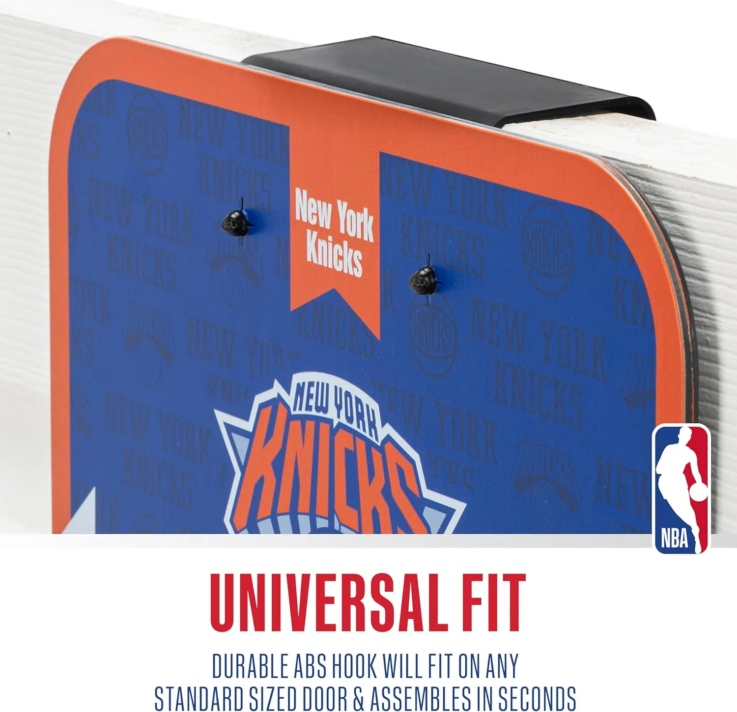 Franklin Sports NBA Team Over The Door Basketball Hoop - Kids Indoor Mini Basketball Hoop with Basketball - NBA Fan Shop Mini Hoop for Bedroom & Office