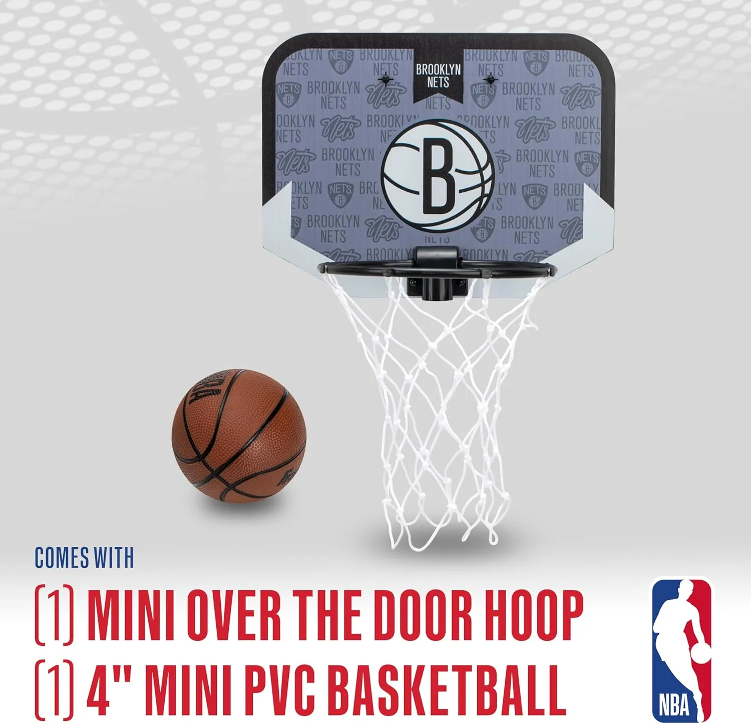 Franklin Sports NBA Team Over The Door Basketball Hoop - Kids Indoor Mini Basketball Hoop with Basketball - NBA Fan Shop Mini Hoop for Bedroom & Office