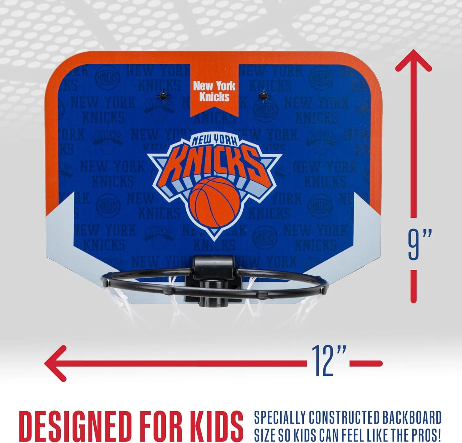 Franklin Sports NBA Team Over The Door Basketball Hoop - Kids Indoor Mini Basketball Hoop with Basketball - NBA Fan Shop Mini Hoop for Bedroom & Office