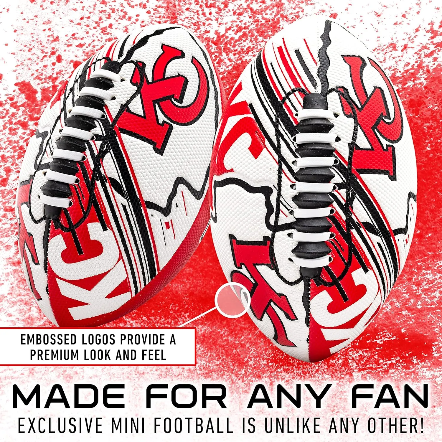Franklin Sports NFL Team Mini Footballs - Youth 8.5" Official NFL Licensed Football   Air Pump Set