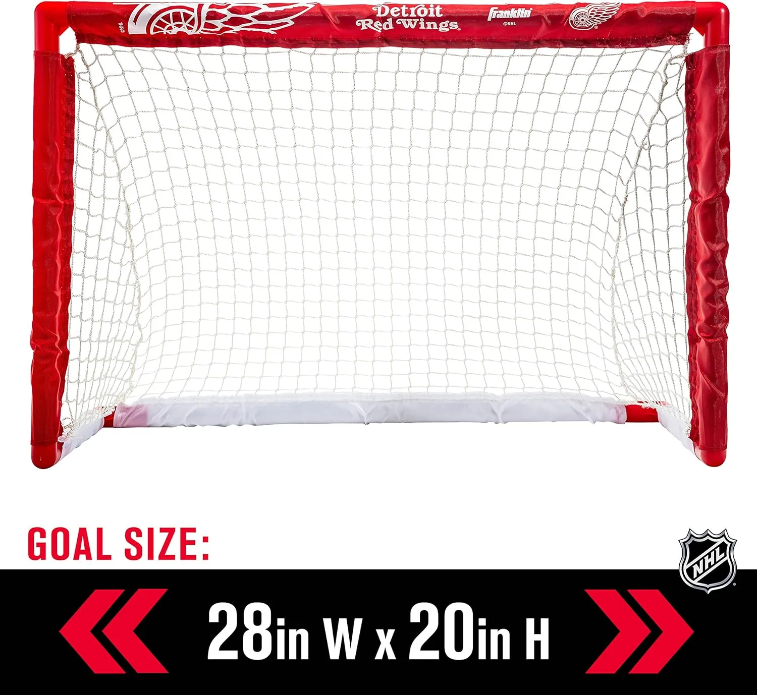 Franklin Sports NHL Mini Hockey Set - Kids Indoor Knee Hockey Goal, Ball,   2 Stick Combo - Youth Team Indoor Toy Set - Official - Ages 3 