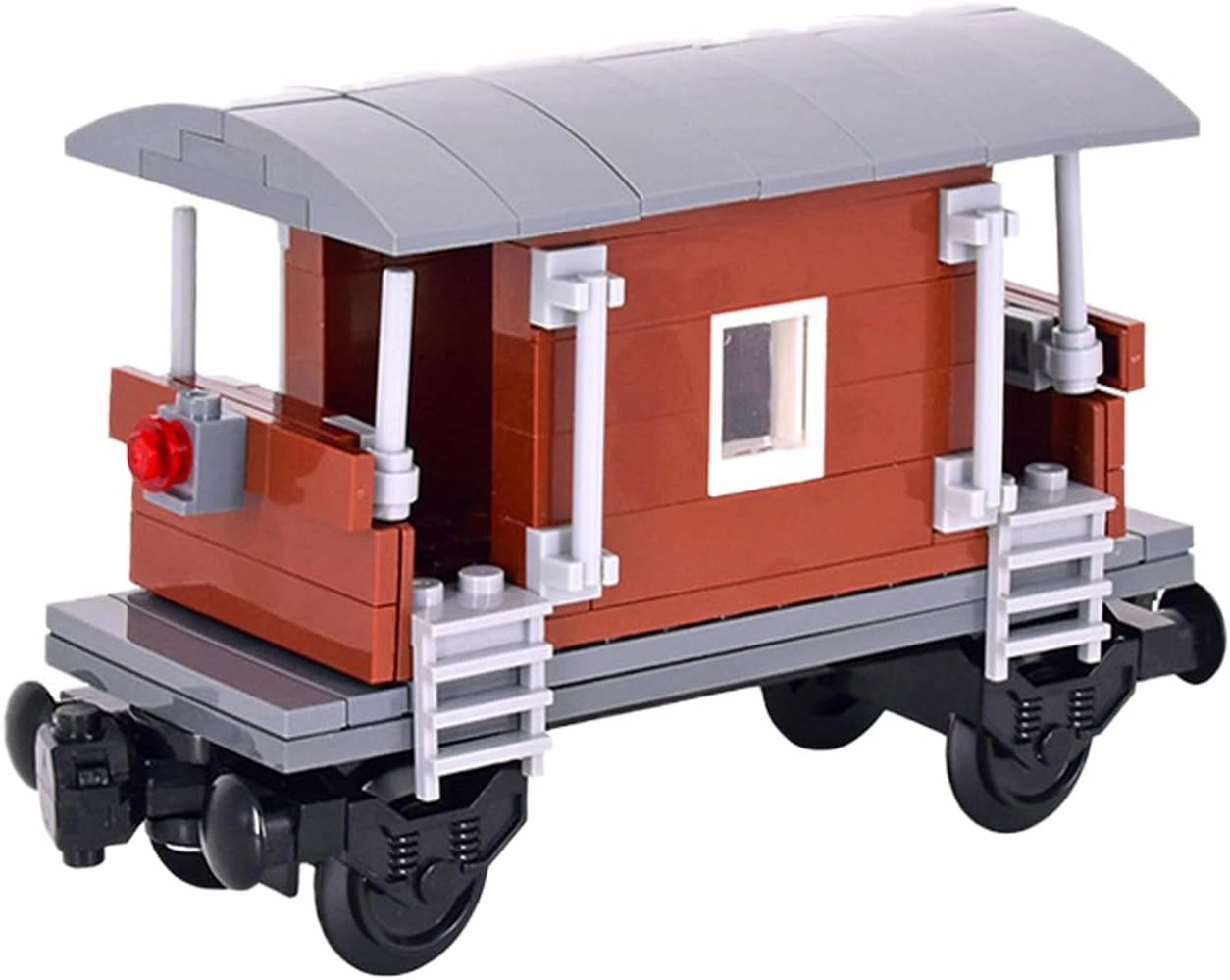 Freight Train DIY Building Model, Compatible with Railway Track Accessories for Unisex Children (Vintage Truck)