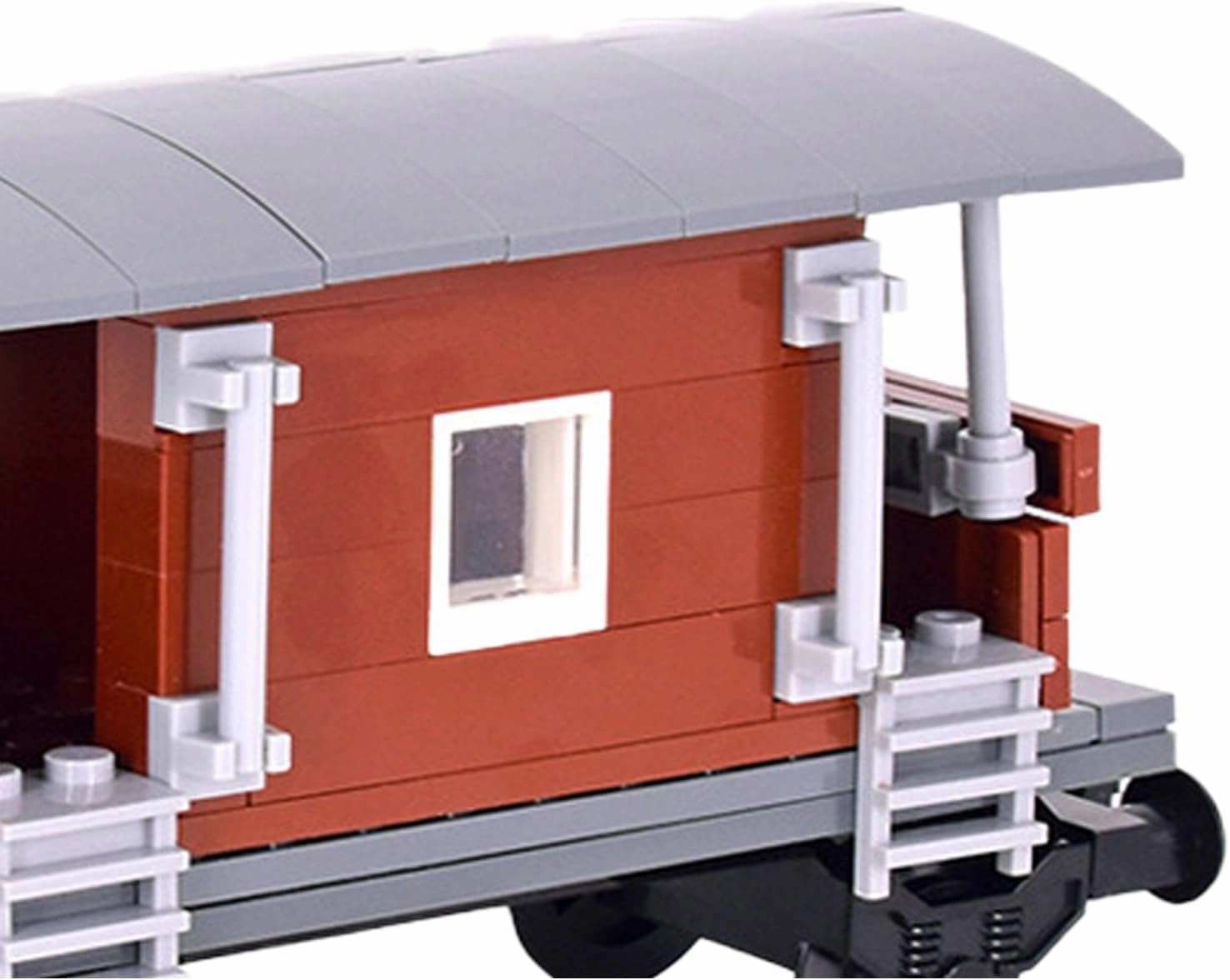 Freight Train DIY Building Model, Compatible with Railway Track Accessories for Unisex Children (Vintage Truck)
